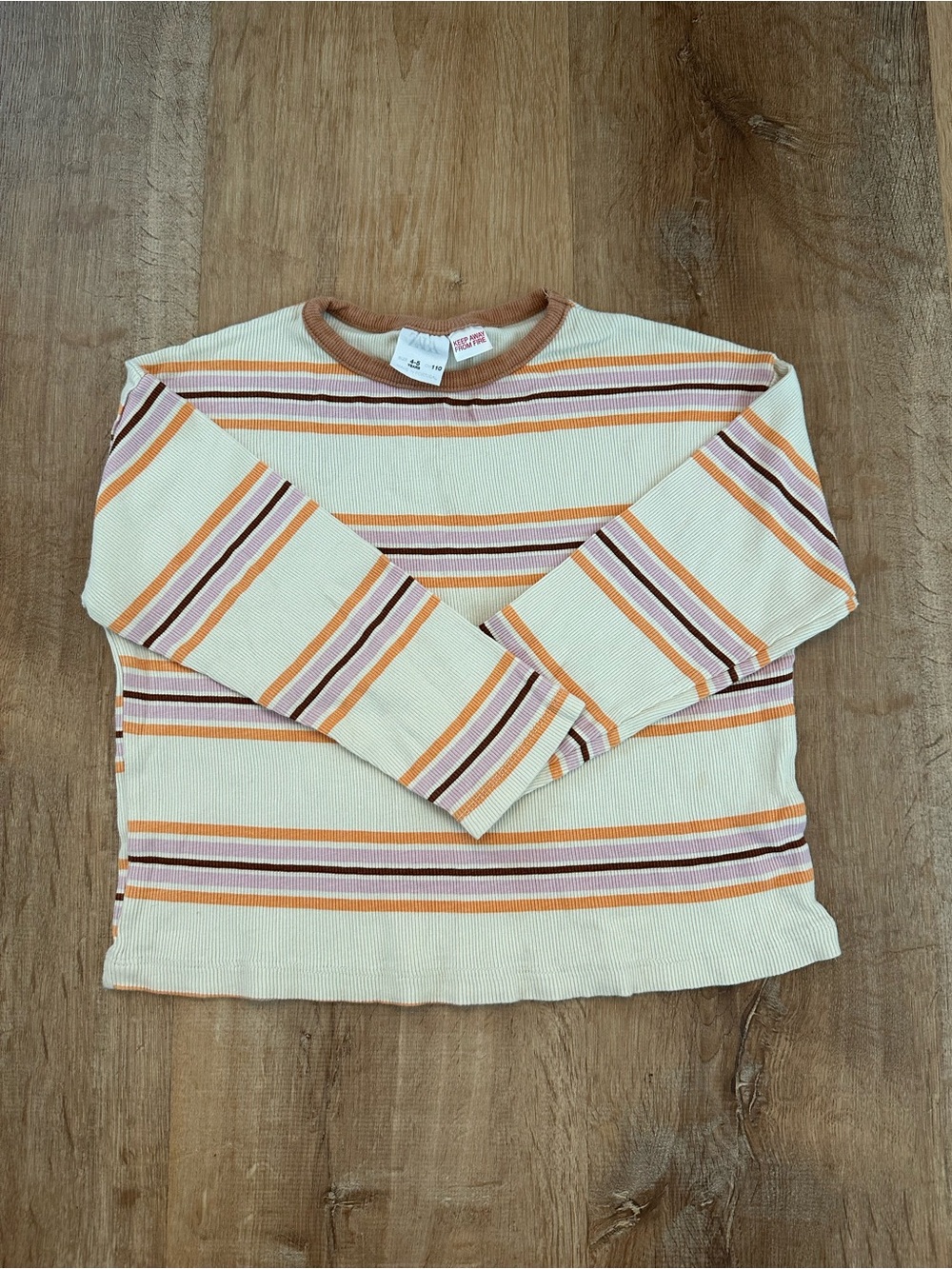 Zara Girls Fall Striped Matching Set - Picture 2 of 4
